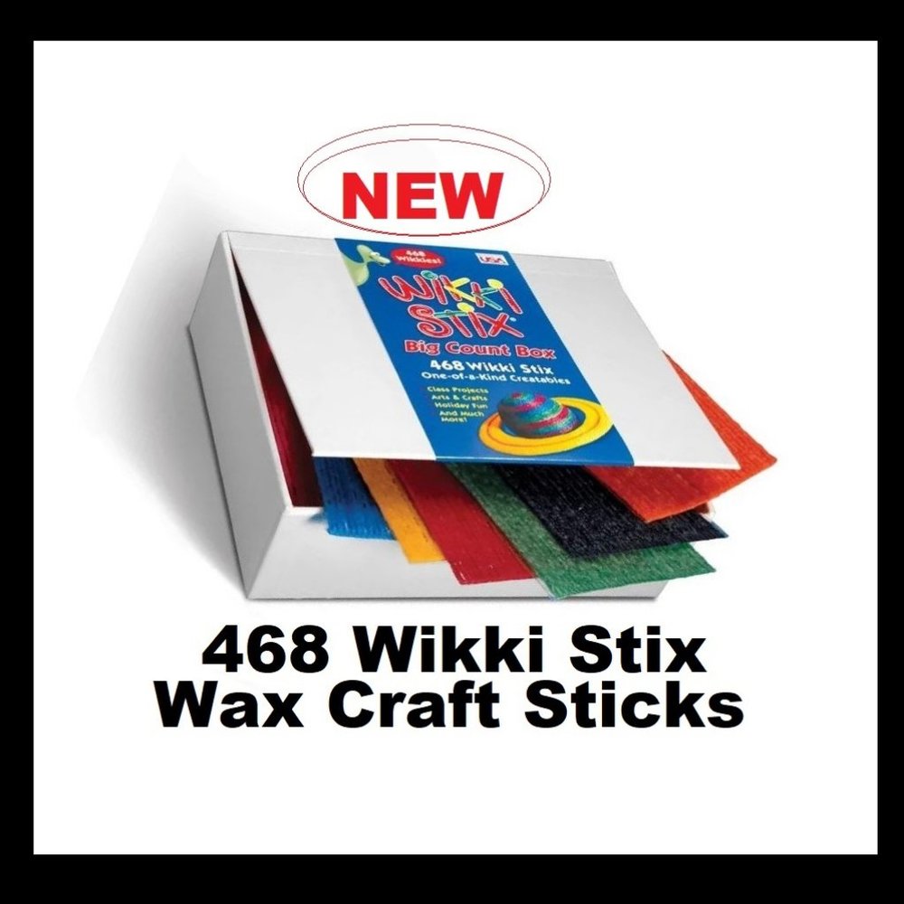 NEW 468 Wikki Stix13 Colors WAX Sticks Arts Crafts Supplies Kit Bendable Sticky